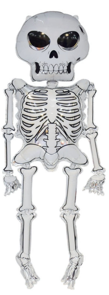 Kæmpe Skelet Folieballon - Halloween Dekoration 158 cm