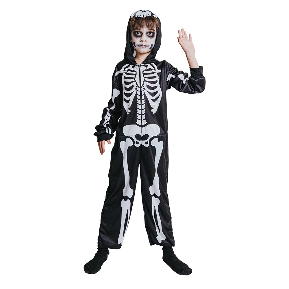 Skræmmende Skeletkostume til Børn – Halloween Tilbud!