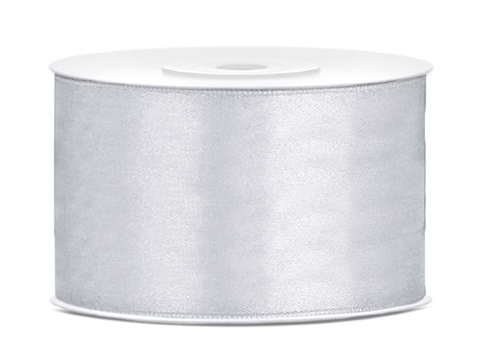 Sølv Satinbånd 38 mm - Perfekt til festlige anledninger!