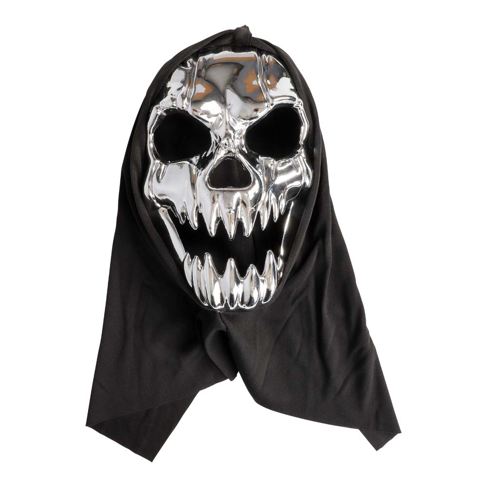 Skræmmende Sølv Skelet Maske til Halloween Fest
