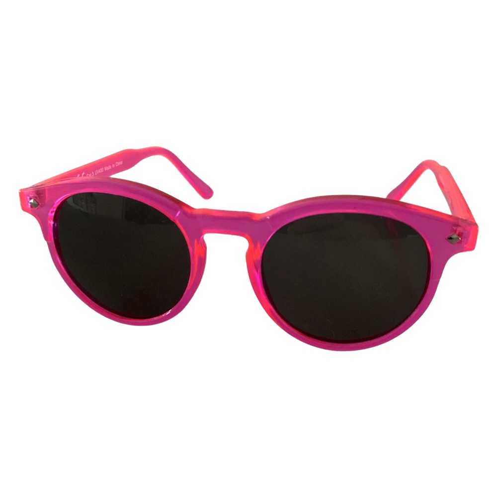 Neon Pink Runde Solbriller "Amarillo" – Fantastisk Tilbud!