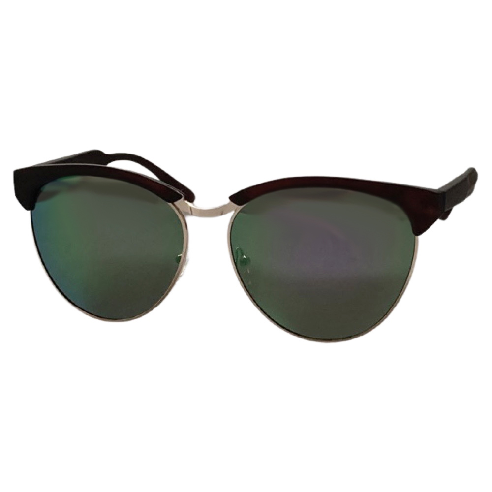 Trendy Clubmaster Solbrille "Bedford" med Spejlrefleks