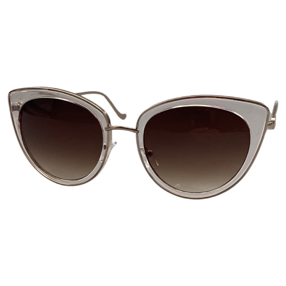 Trendy Cateye solbriller "Pharr" i transparent design - køb nu!