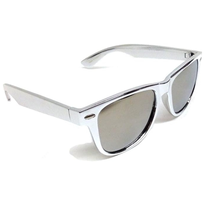 Wayfarer Solbriller i Sølv - Onesize Tilbud!