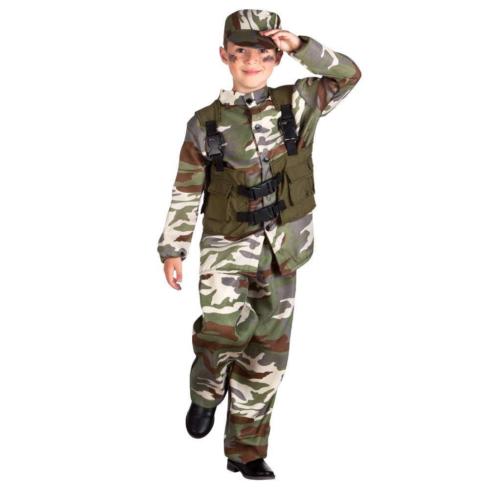 Soldat Børnekostume Camouflage-størrelse  -
