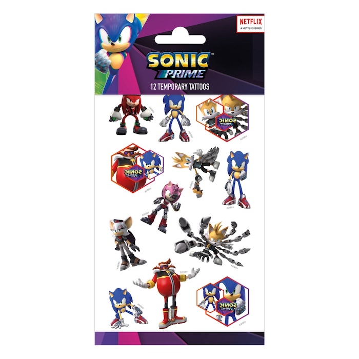 Sonic Midlertidige   Falske Tatoveringer 12x