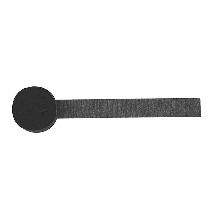Sort Crepe Streamer 24 Meter