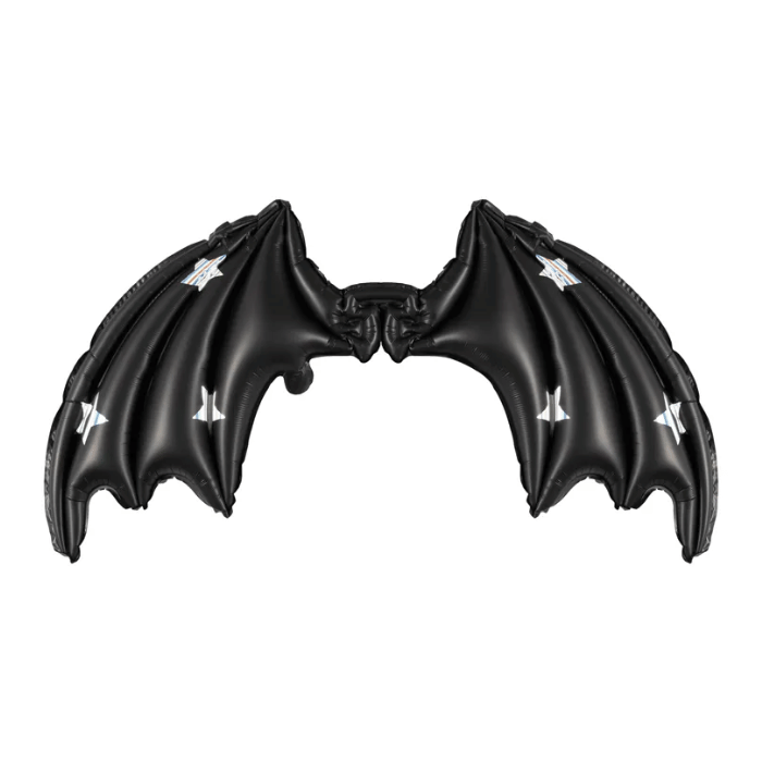 Sort Flagermus Vinger Folieballon - Perfekt til Halloween!