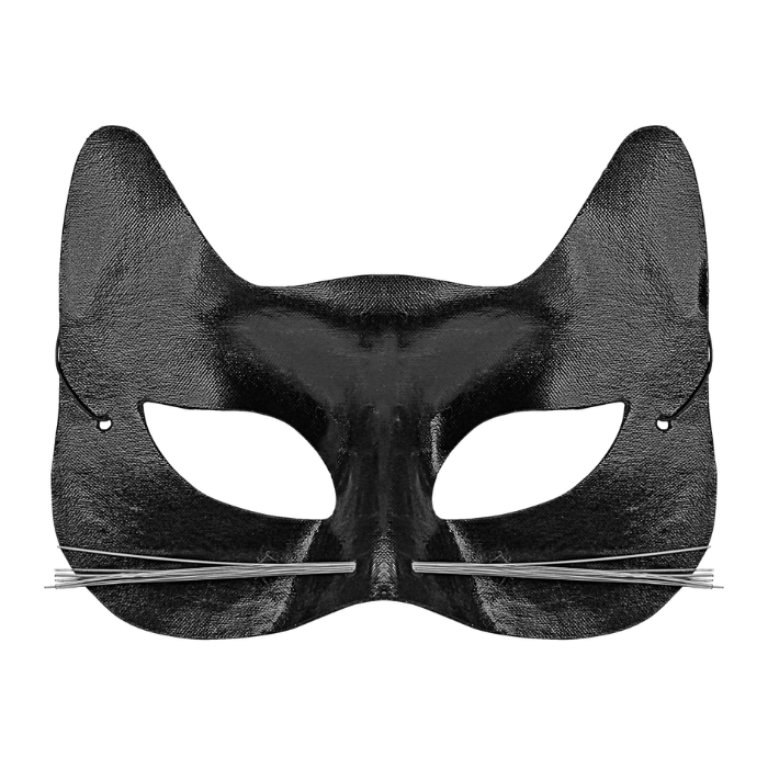 Sort Katte Maske - Perfekt til Halloween og temafester!