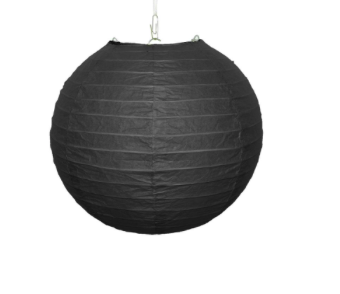 Sort Halloween Lanterne 30 cm - Perfekt til pynt!