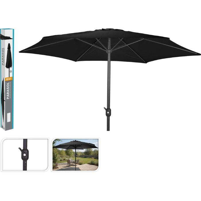 Sort Parasol 300x300x248