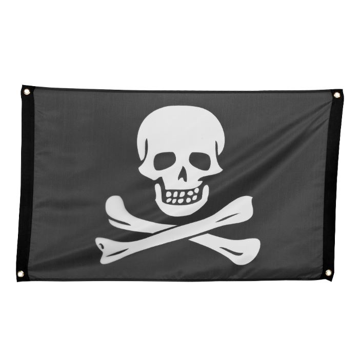Sort Piratbanner med Dødningehoved – Perfekt til Fest!