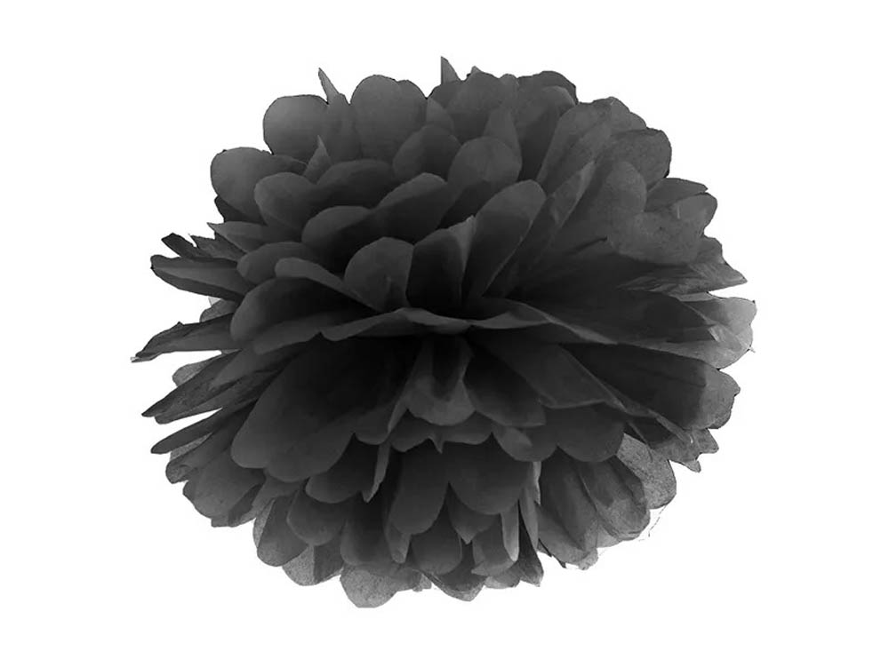 Elegant Sort Pompom til Festlige Begivenheder
