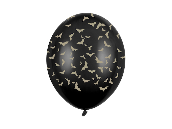 Sorte Halloween Balloner med Flagermusmotiv - 30 cm
