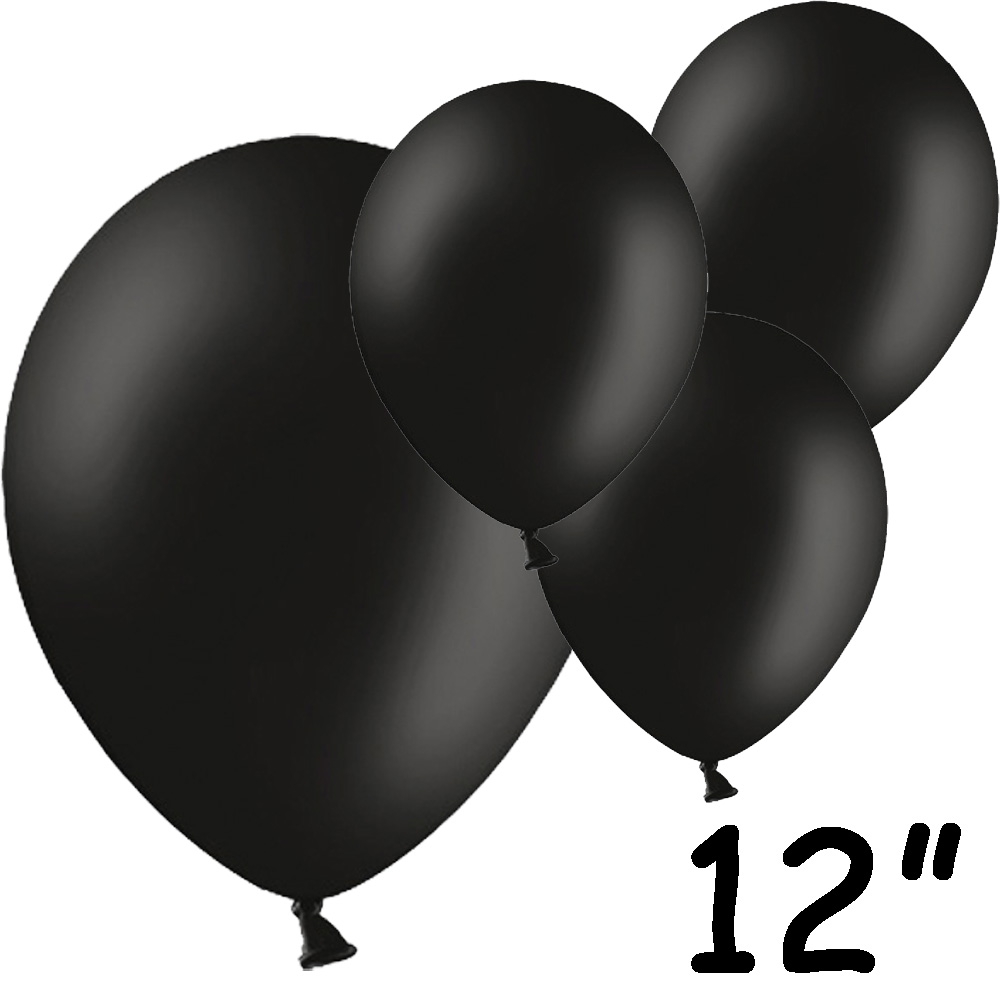 Sorte latexballoner 12" – 100 stk til festlige lejligheder
