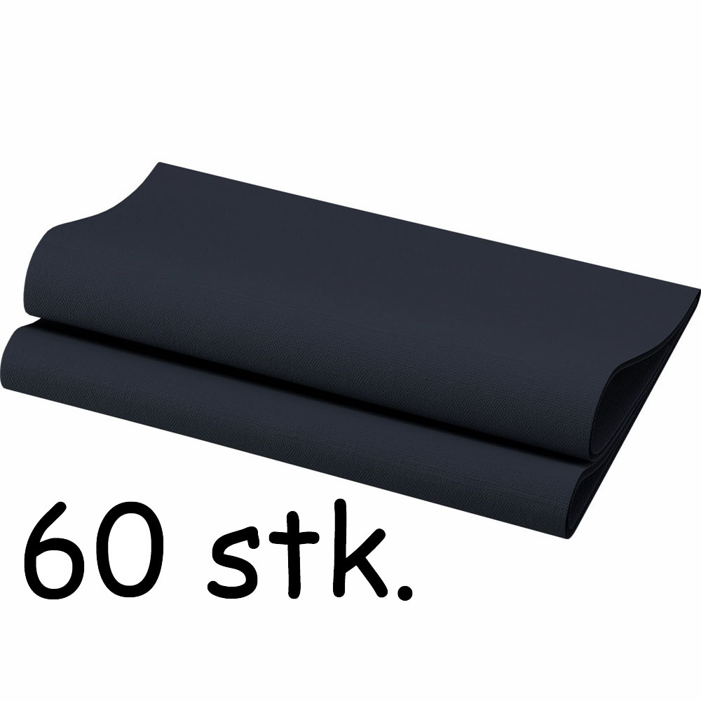 Sorte Bio Middagsservietter - 60 Stk til Fest og Fejring