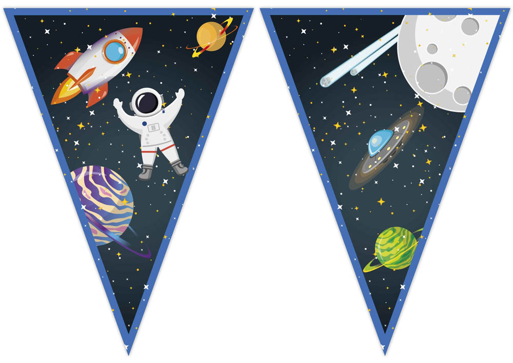 Rummets Tema Vimpelbanner – Uforglemmelig Festpynt!