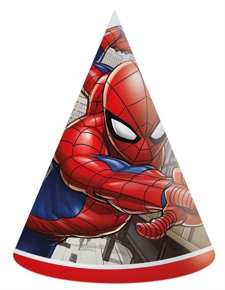 Spider Man Festhatte – 6 stk. til Fødselsdagsfest