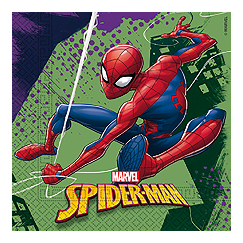 Spiderman Servietter - 20 stk. til børnefødselsdag