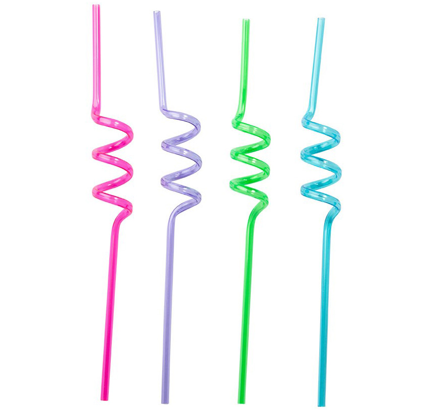 Neon Spiralsugerør – 4 Stk til Festlige Anledninger!