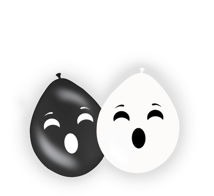 Spøgelsesballoner 8 stk. – Uhyggelig festpynt til Halloween!