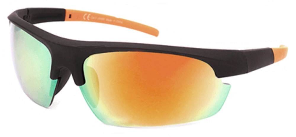 Sportssolbrille "Mont Blanc" i Sort og Orange – Must-have!