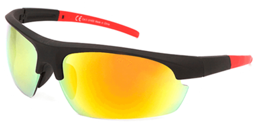 Sportssolbrille "Mont Blanc" - Sort/Rød til en skarp pris!
