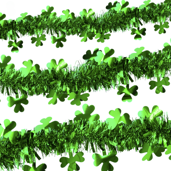 Grøn Lametta Guirlande til St. Patricks Day - Meter