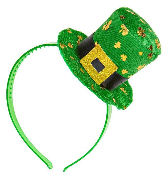 Mini Top Hat Hårbånd til St. Patricks Day - Grøn