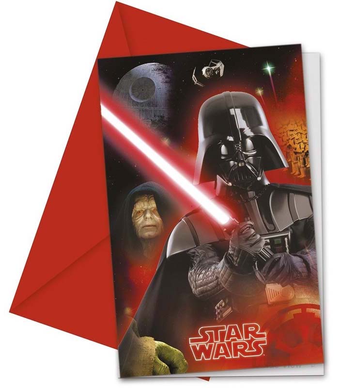 Star Wars Indbydelser - 6 stk. til din fest!