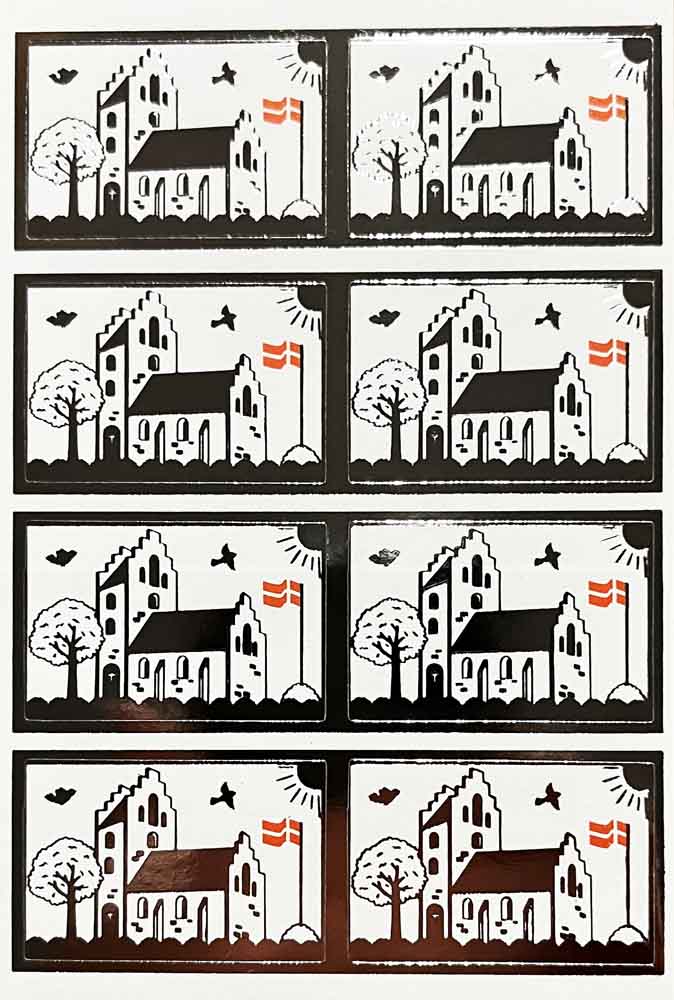 Stickers Kirke   Ark 16 Stk  Sølvmetallic
