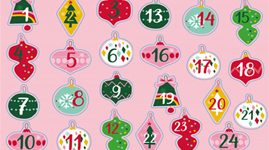 Juleklistermærker til Pakkekalender – Festlig Dekoration