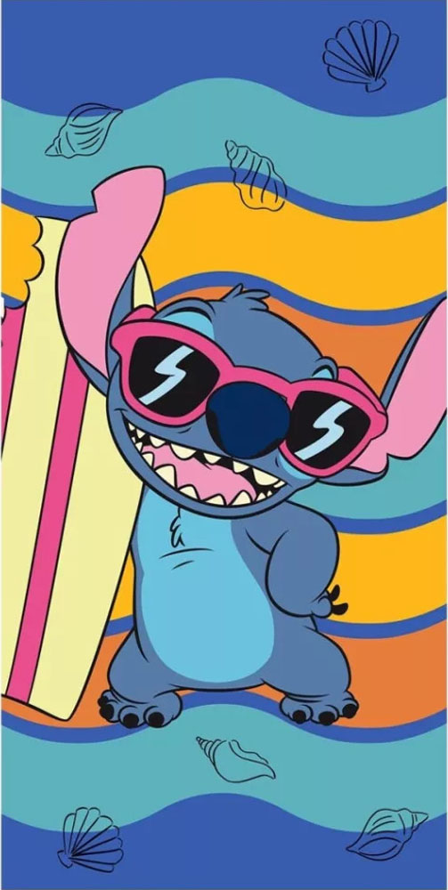 Farverigt Stitch Badehåndklæde til Strandturen!