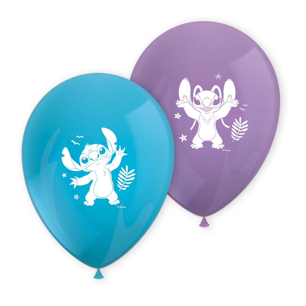 Stitch Fødselsdagsballoner – 8 Farverige Latexballoner