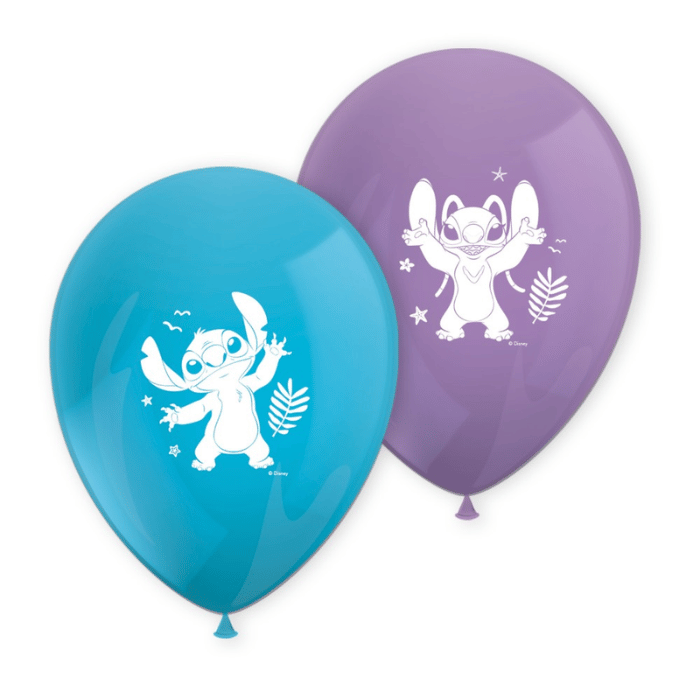 Stitch og Angel Balloner - 8 stk. 30 cm til fest!