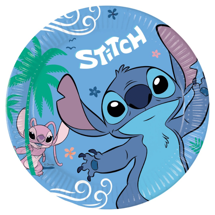 Stitch og Angel Paptallerkner - 8 stk. til fest!