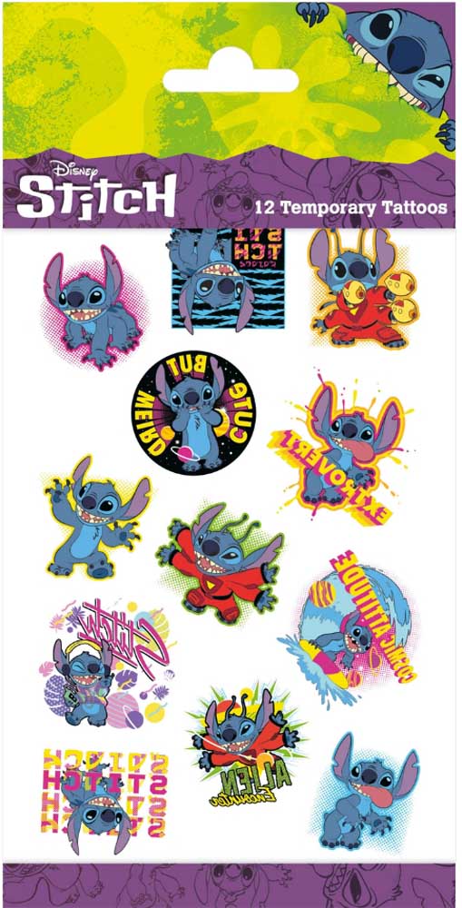 Stitch Midlertidige Tatoveringer – 12 Stk til Festlige Dage