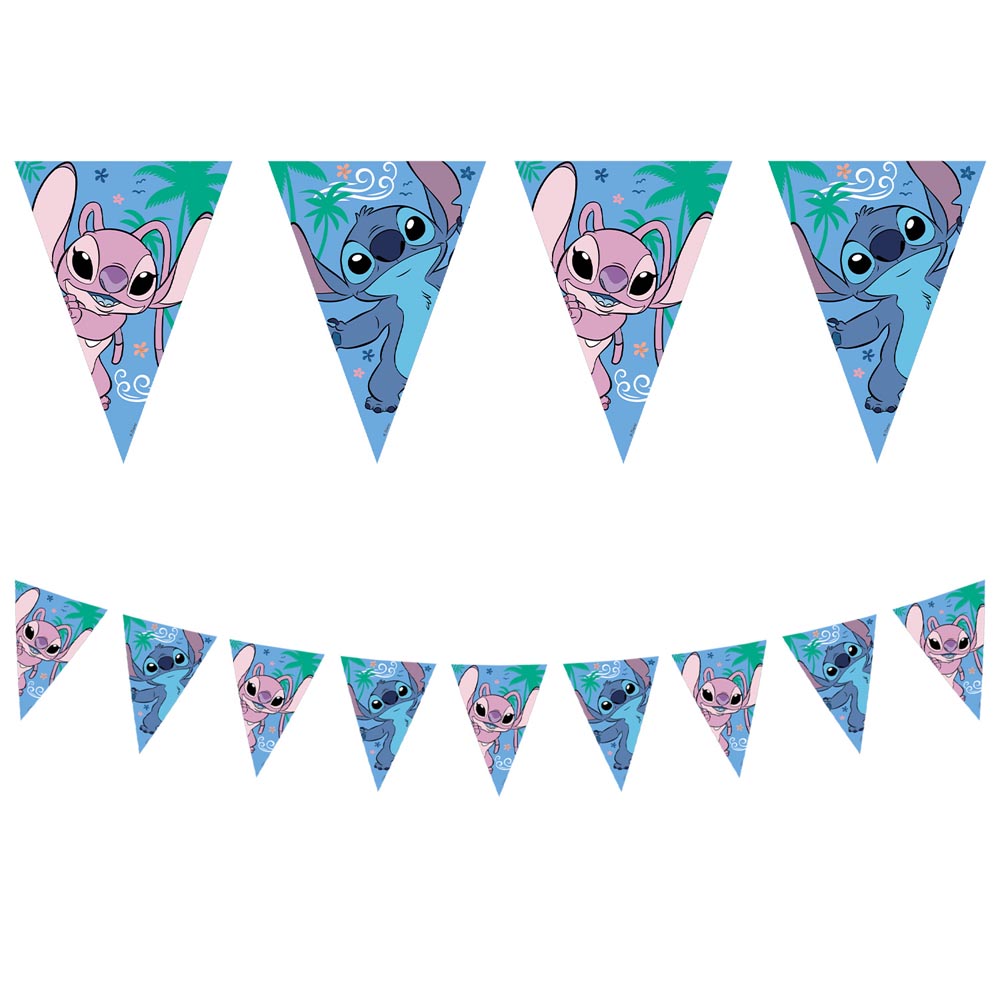 Stitch Vimpelbanner til Fødselsdag - 230 cm Festpynt
