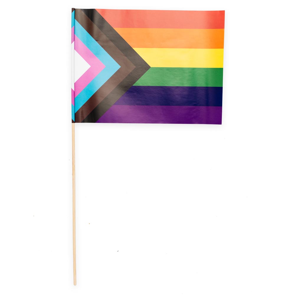 Store Progress Pride Håndflag - 10 Stk til Festlige Anledninger