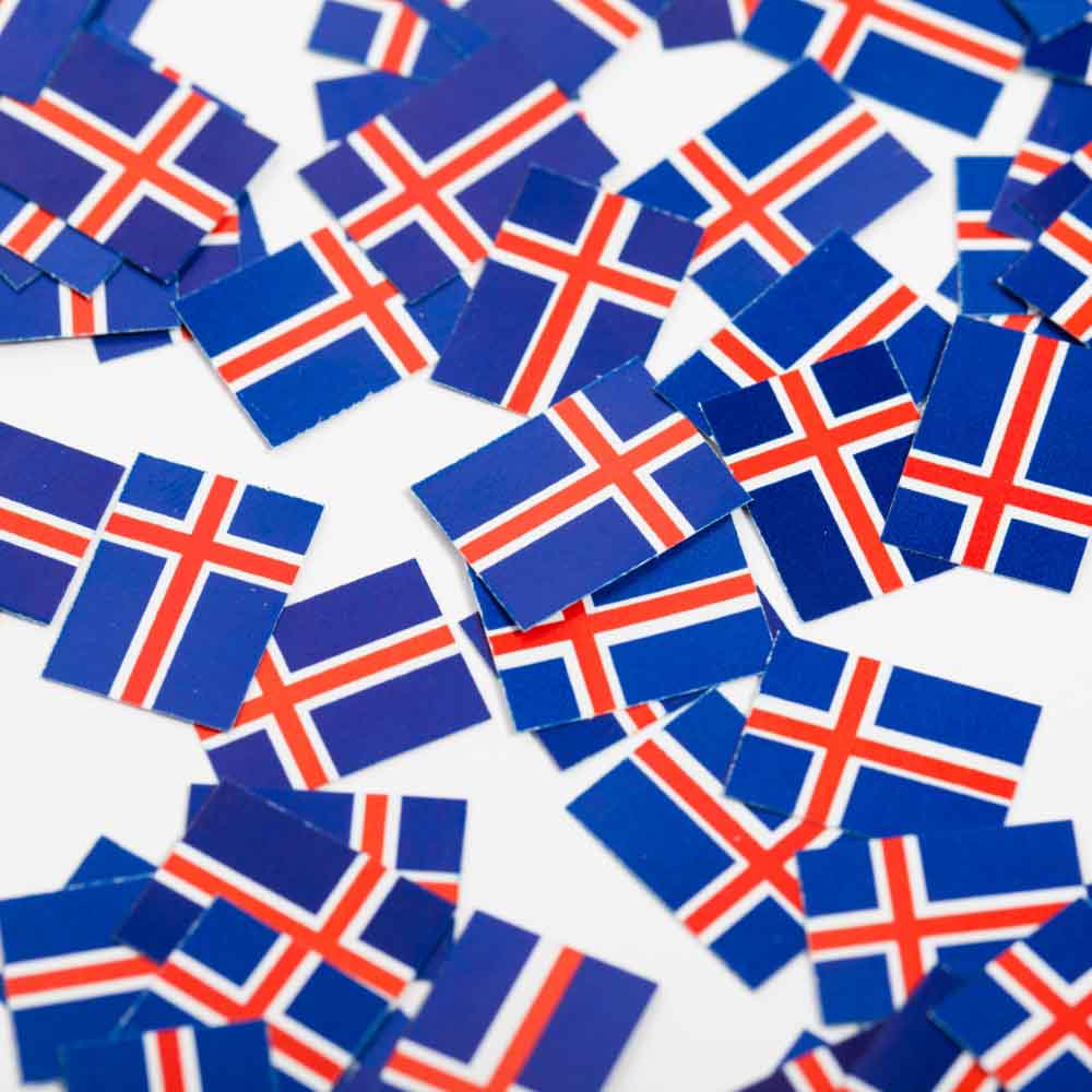 Islandske Papirstrøflag – 150 stk til Festlig Dekoration