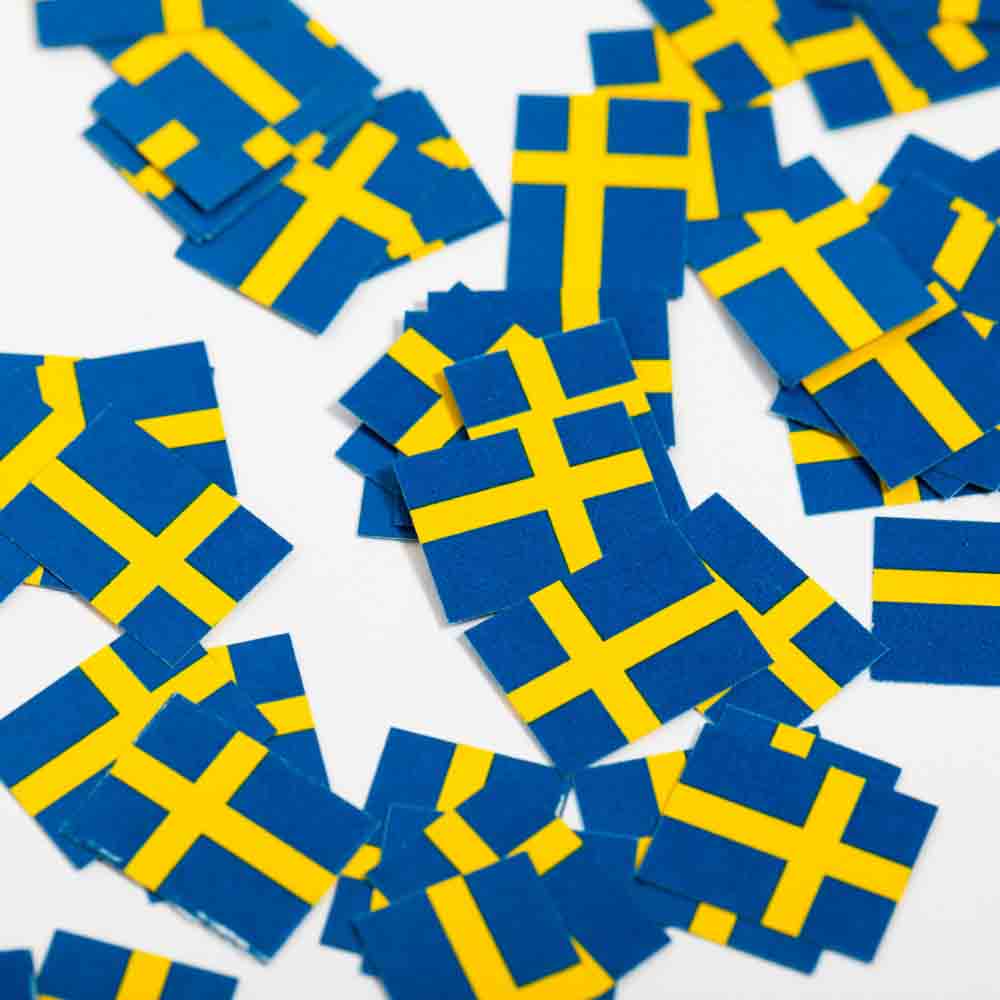 Svenske Papirstrøflag – 150 Stk til Festlig Dekoration
