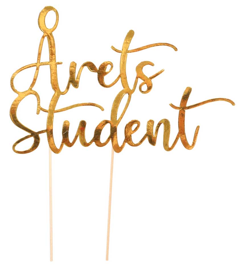 Guld Kagedekoration til Studenterfest 2025 - Festlig Elegance