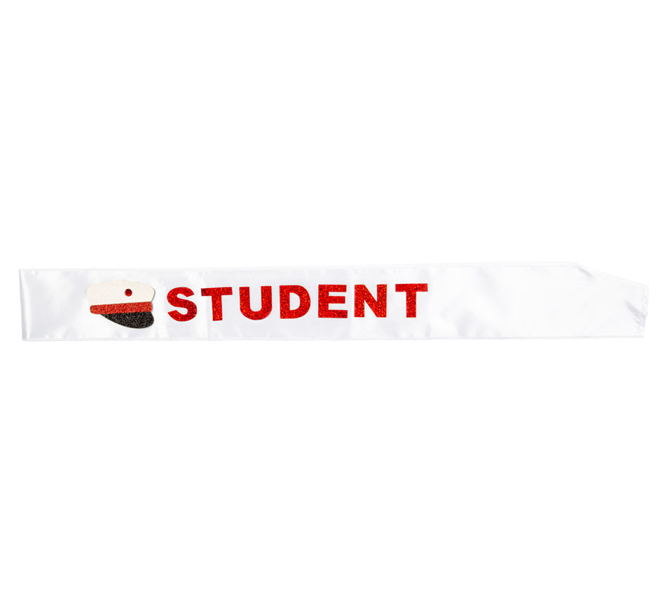 Studenter Skærf med Rød Hue til Fejring 2025 - Gør Det Unikt!