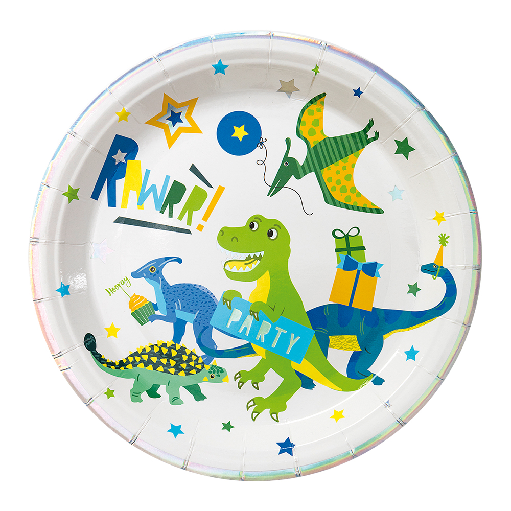 Tallerkener Med Dinosaur Motiver 8x 23