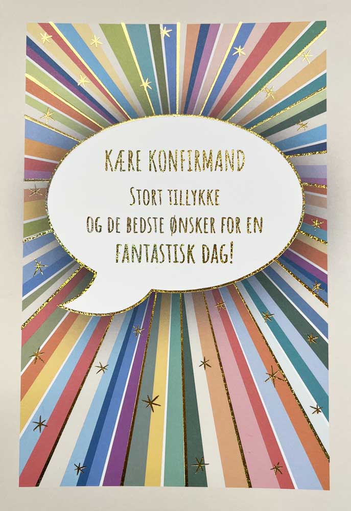 Telegram Til Konfirmation Farver   Striber