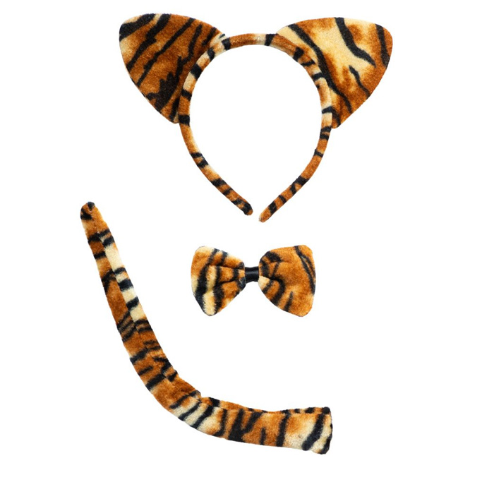 Tiger Kostume Sæt med 3 Dele til Temafest