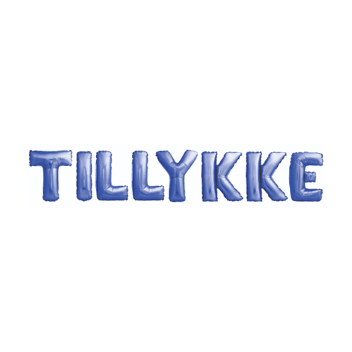 Tillykke Folieballon i Blå - Festlig Dekoration
