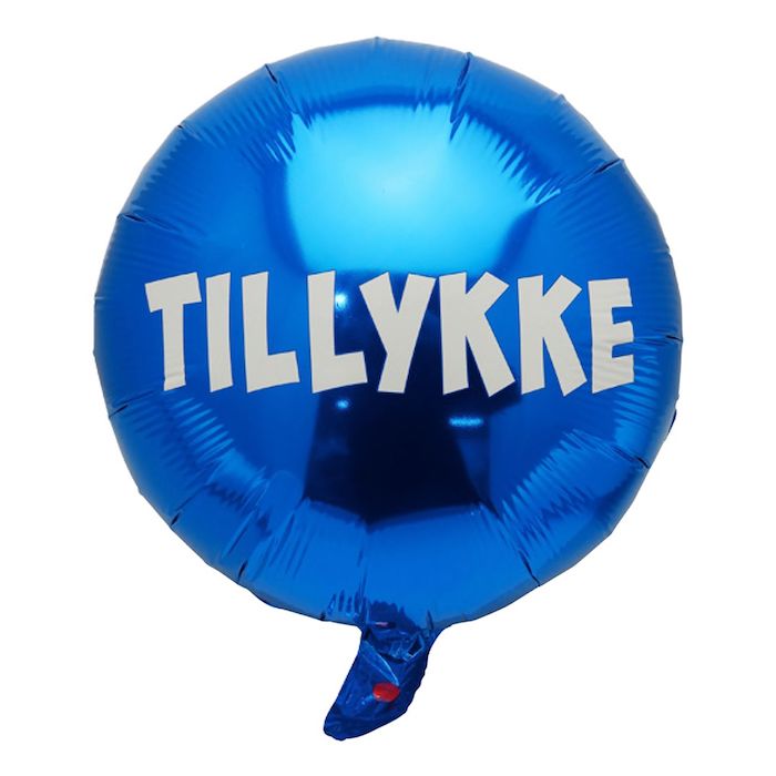 Tillykke Folieballon   Blå 45