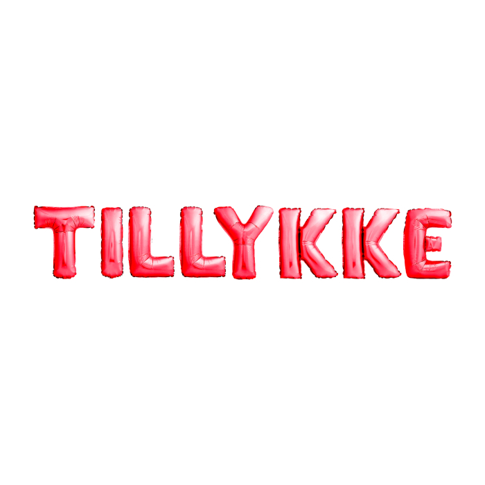 Rød Tillykke Folieballon - 35 cm til Festlige Anledninger