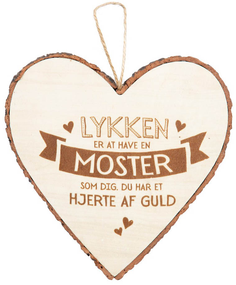 Træhjerte "Moster" - Den perfekte gave til din moster
